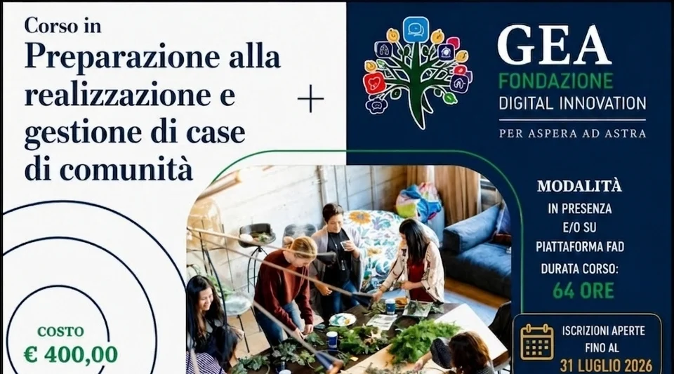 Corso di “Preparazione alla realizzazione e gestione di case comunità”